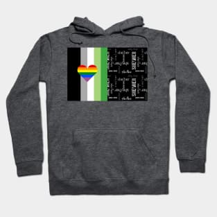 Aromantic Lesbian, She/Her Pronouns - Identity Pride Hoodie